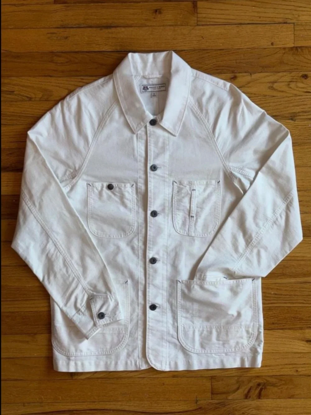 J.Crew Wallace & Barnes lightweight Cotton oxford chore jacket White